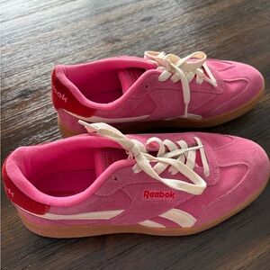 Reebok Pink and White Athletic Sneakers